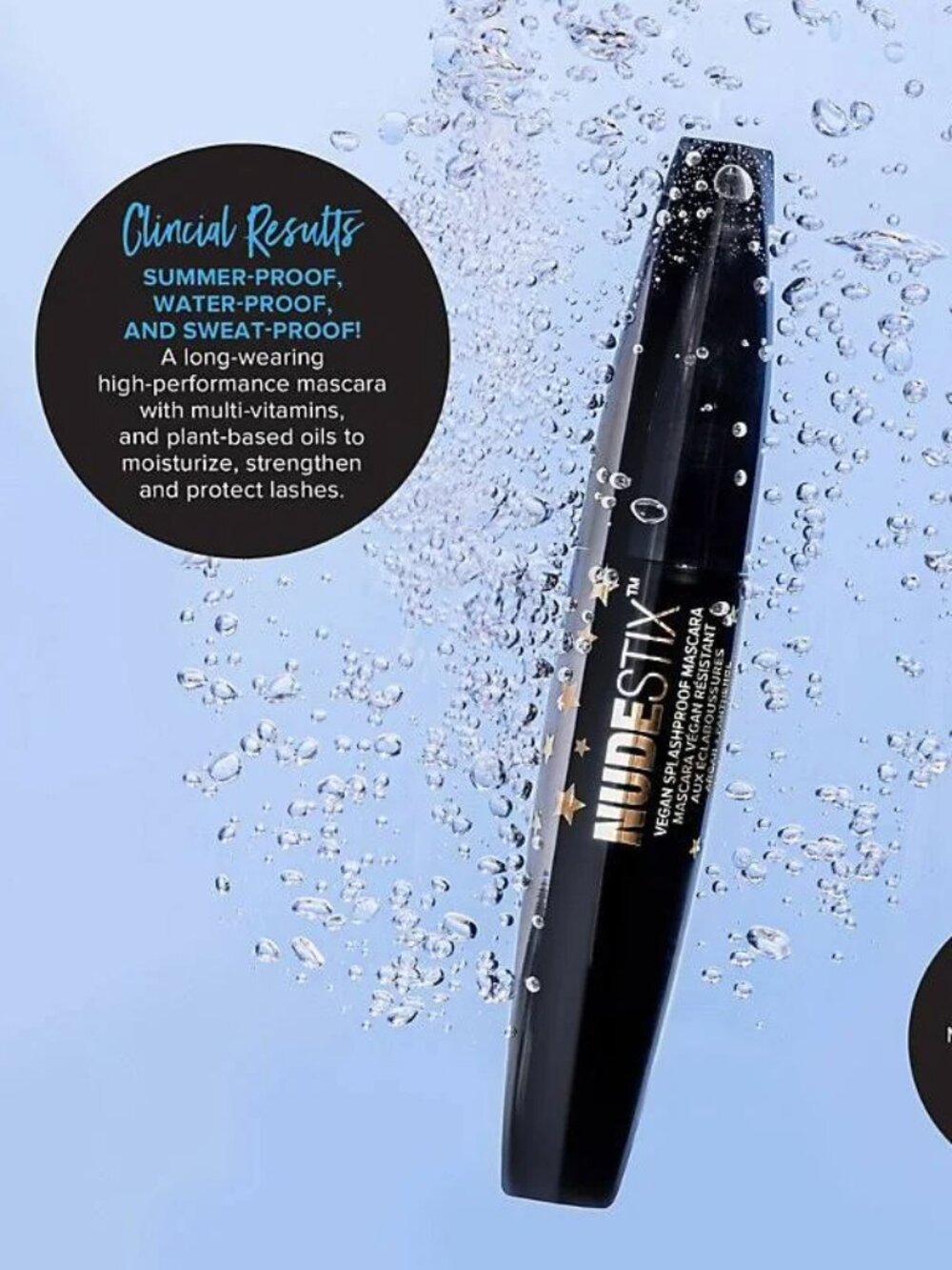 Nudestix Vegan Splashproof Mascara Black 12ml/0.41fl.oz. Full Size - NIP